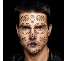 Geçici Yüz Dövmesi Yapraklı Model