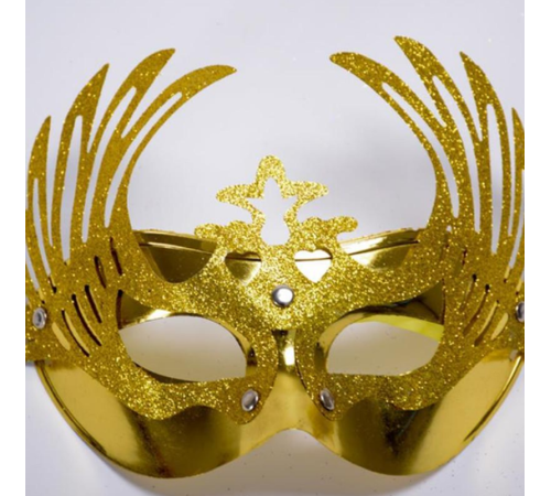 toptan-xml-dropshipping-Geyik Model Altın Renk Venedik Yılbaşı Parti Maskesi