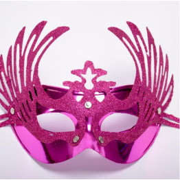 Geyik Model Fuşya Renk Venedik Yılbaşı Parti Maskesi