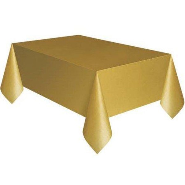 toptan-xml-dropshipping-Gold Renk Plastik Masa Örtüsü 120X180 cm