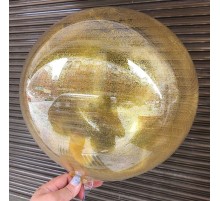 Gold Simli Yuvarlak Şeffaf Balon 24 İnç
