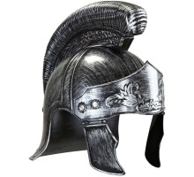 Gümüş Renk Kalın Başlık Antik Ortaçağ Romalı Savaşçı Miğferi