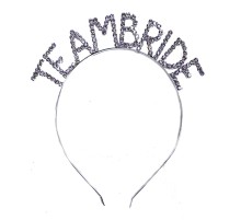 Kristal Taşlı Gümüş Renk Team Bride Gelin Tacı