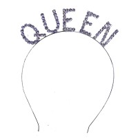 Kristal Taşlı Gümüş Renk Queen Tacı Kraliçe Tacı 12x17 cm