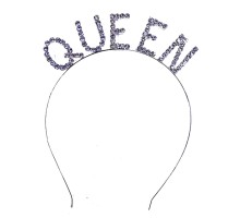 Kristal Taşlı Gümüş Renk Queen Tacı Kraliçe Tacı 12x17 cm