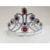 toptan-xml-dropshipping-Gümüş Renk Plastik Prenses Tacı Kraliçe Tacı 60 cm
