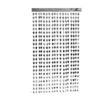 Gümüş Renk Yıldız Şekilli Metalize Saçaklı Arka Fon Perde Dekorasyon