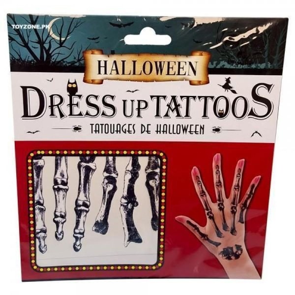 toptan-xml-dropshipping-Halloween Geçici Dövme Kemik Parmak Model