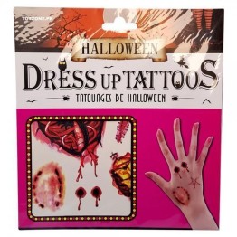 Halloween Geçici Dövme Zombi Isırık Model