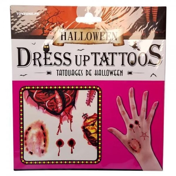 toptan-xml-dropshipping-Halloween Geçici Dövme Zombi Isırık Model
