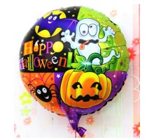 Halloween Örümcekli Kabaklı Folyo Balon 18 inç