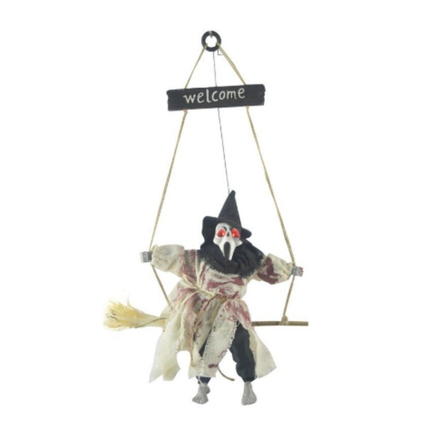 toptan-xml-dropshipping-Halloween Sensörlü Sesli Işıklı Welcome İskelet Beyaz