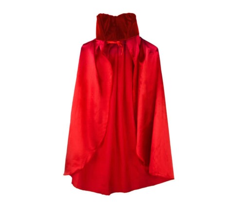 toptan-xml-dropshipping-Kırmızı Renk Yakalı Halloween Pelerin 90 cm
