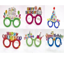 Happy Birthday Doğum Günü Karton Gözlük 6 Adet