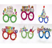 Happy Birthday Doğum Günü Karton Gözlük 6 Adet
