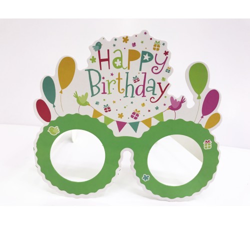toptan-xml-dropshipping-Happy Birthday Doğum Günü Karton Gözlük 6 Adet