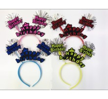 Happy Birthday Neon Renk Doğum Günü Tacı 12 Adet