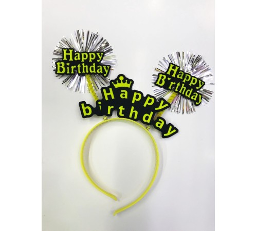 toptan-xml-dropshipping-Happy Birthday Neon Renk Doğum Günü Tacı 12 Adet