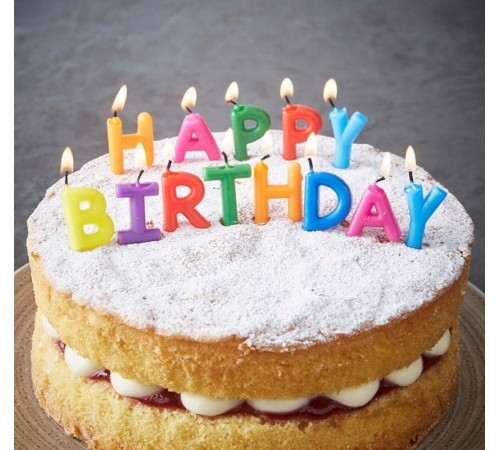 toptan-xml-dropshipping-Happy Birthday Yazılabilen Rengarenk Doğum Günü Mumu
