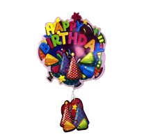 Happy Birthday Yazılı Asmalı 3D Doğum Günü Süsleme
