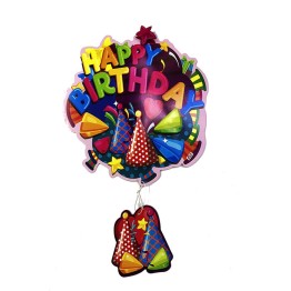 Happy Birthday Yazılı Asmalı 3D Doğum Günü Süsleme