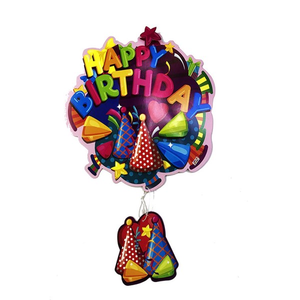 toptan-xml-dropshipping-Happy Birthday Yazılı Asmalı 3D Doğum Günü Süsleme