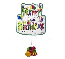 Happy Birthday Yazılı Asmalı 3D Doğum Günü Süslemesi