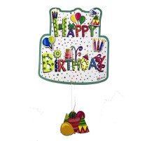 Happy Birthday Yazılı Asmalı 3D Doğum Günü Süslemesi