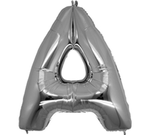 toptan-xml-dropshipping-A Harf Folyo Balon Gümüş Renk  40 inç