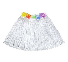 Hawaii Hula Eteği Beyaz Renk 40 cm