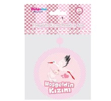 Hoşgeldin Kızım Yazılı Baby Shower Partisi Asmalı İp Süs 3 Adet