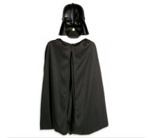 Çocuk Boy Yıldız Savaşları Star Wars Darth Vadet Maskesi ve 90 cm Pelerin Seti Siyah