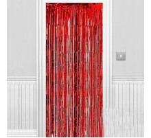 Işıltılı Duvar ve Kapı Perdesi Kırmızı 90x200 cm