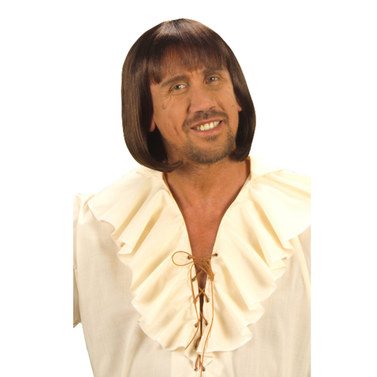 toptan-xml-dropshipping-Kahve Renk Erkekler İçin Kısa Ortaçağ Peruğu