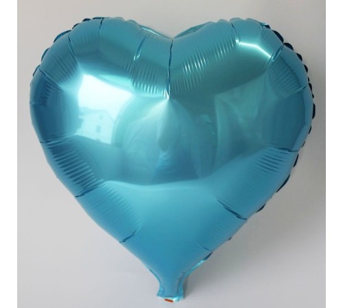 toptan-xml-dropshipping-Kalp Balon Folyo Açık Mavi 45 cm 18 inç