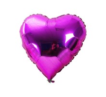 Kalp Balon Folyo Fuşya 60 cm 24 inç