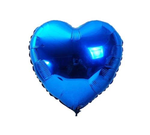 toptan-xml-dropshipping-Kalp Balon Folyo Mavi 60 cm 24 inç