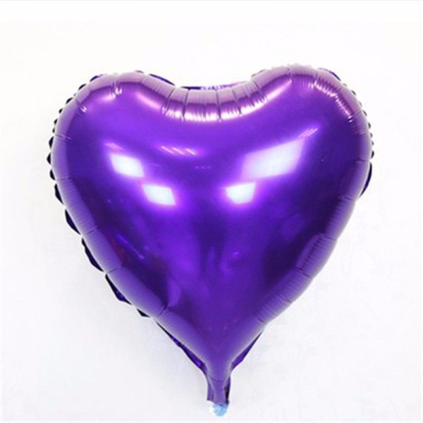 toptan-xml-dropshipping-Kalp Balon Folyo Mor 45 cm 18 inç