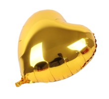Kalp Balon Folyo Sarı 45 cm 18 inç