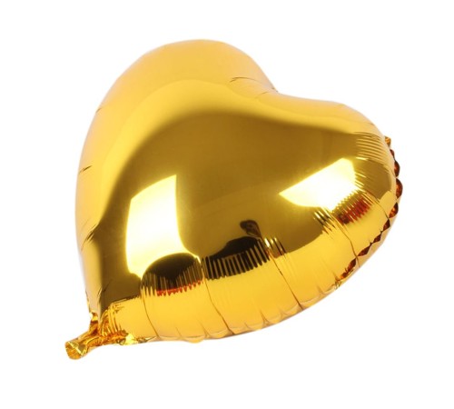 toptan-xml-dropshipping-Kalp Balon Folyo Sarı 45 cm 18 inç