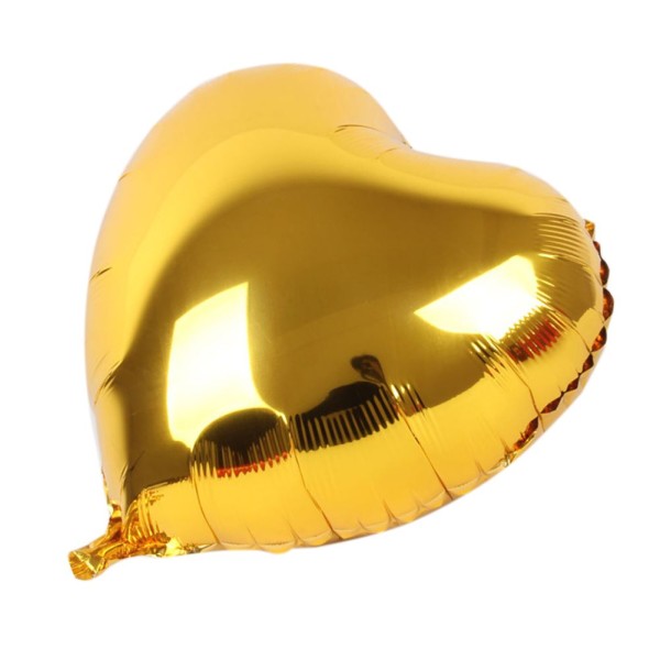 toptan-xml-dropshipping-Kalp Balon Folyo Sarı 45 cm 18 inç
