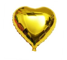 Kalp Balon Folyo Sarı 60 cm 24 inç