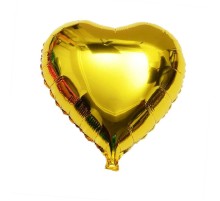 Kalp Balon Folyo Sarı 60 cm 24 inç