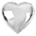 toptan-xml-dropshipping-Kalp Şekilli Gümüş Renk Toptan Folyo Balon 45 cm 10 Adet