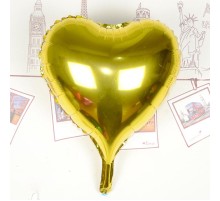 Kalp Uçan Balon Folyo Sarı 80 cm 32 inç