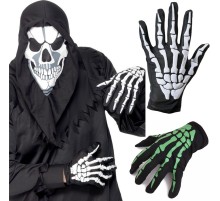 Karanlıkta Parlayan Fosforlu Glow Neon İskelet Eldiveni 1 Çift