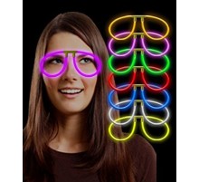 Karanlıkta Parlayan Fosforlu Glow Gözlük Fosforlu Renkli Gözlük 6 Adet