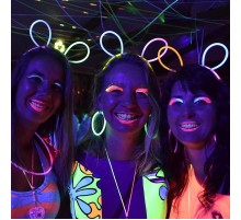 Karanlıkta Parlayan Fosforlu Glow Taç Fosforlu Renkli Taç 6 Adet