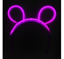 Karanlıkta Parlayan Fosforlu Glow Stick Taç Tavşan Kulağı Tacı Pembe Renk