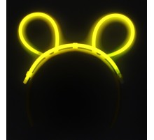 Karanlıkta Parlayan Fosforlu Glow Stick Taç Tavşan Kulağı Tacı Sarı Renk